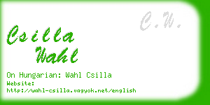 csilla wahl business card